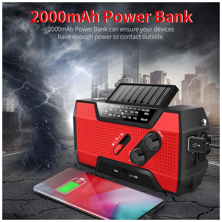 Dingmi-Radio-AM-FM-e-NOAA-2000mAh-Bateria-Solar-Manivela-de-foto-4
