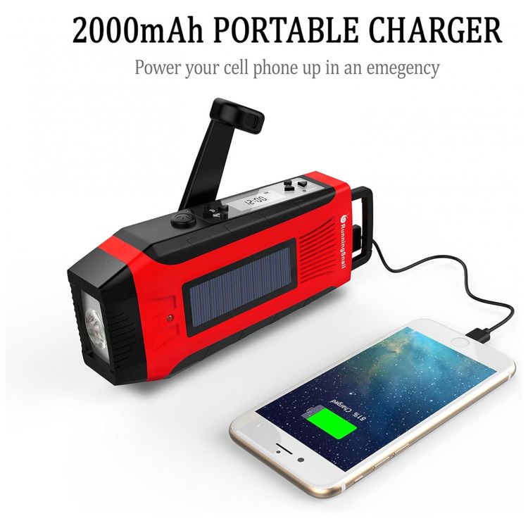Radio-AM-FM-e-NOAA-Bateria-Solar-Manivela-de-Recarga-Via-USB-foto-5