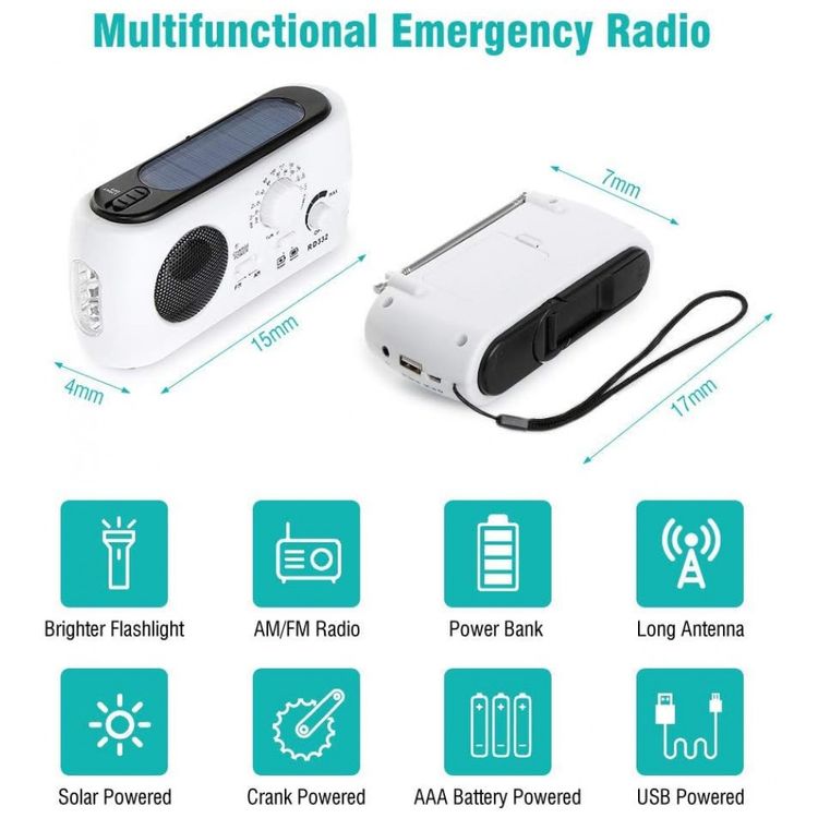 Radio-Portatil-Recarregavel-Manivela-e-Solar-AM-FM-NOAA-foto-1