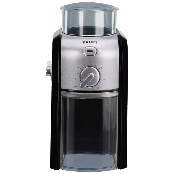 Moedor Elétrico de Café GVX212 Tritura até 17 Texturas Recipiente Antiestático, KRUPS 1500813240, Prateado