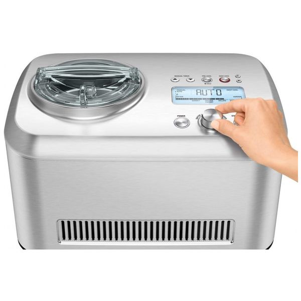 Sorveteira 12 Configurações de Dureza 1,5L Gelado Por 3h Alerta Musical, BREVILLE BCI600XL, Cinza escuro