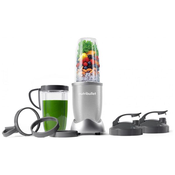 iquidificador para Vitaminas com 13 Acessórios, 110V 900W, NUTRIBULLET NB9 1301S, Cinza