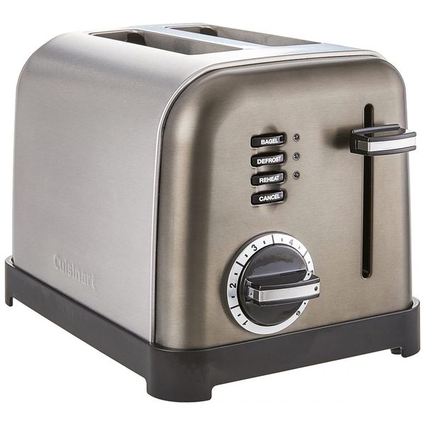 Torradeira Elétrica, 2 Fatias, Aço Inoxidável, 110v, CUISINART CPT 160BKS, Prateado
