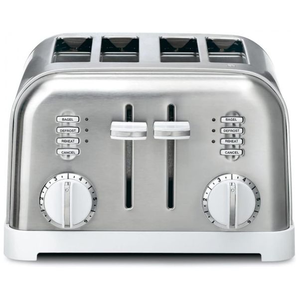 Torradeira Elétrica, Com 4 fatias, Branca, 110v, CUISINART CPT 180W, Branco