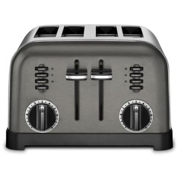 Torradeira Elétrica, Metal Classic, 4 Fatias, Inox, 110v, CUISINART CPT 180BKS, Preto
