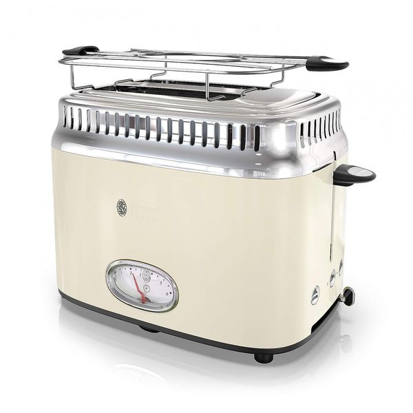 Torradeira Elétrica, Estilo Retro com 2 Fatias, 110v, RUSSELL HOBBS TR9150CRR, Creme