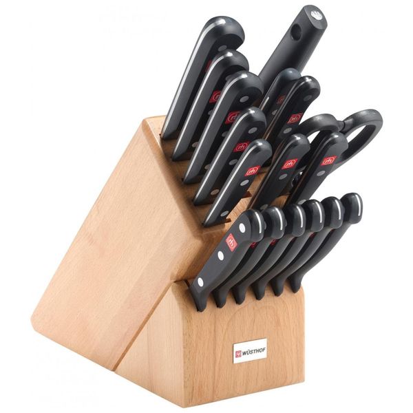 Conjunto de Facas Gourmet, 18 Peças, Aço Inoxidável, WSTHOF 9718, Preto
