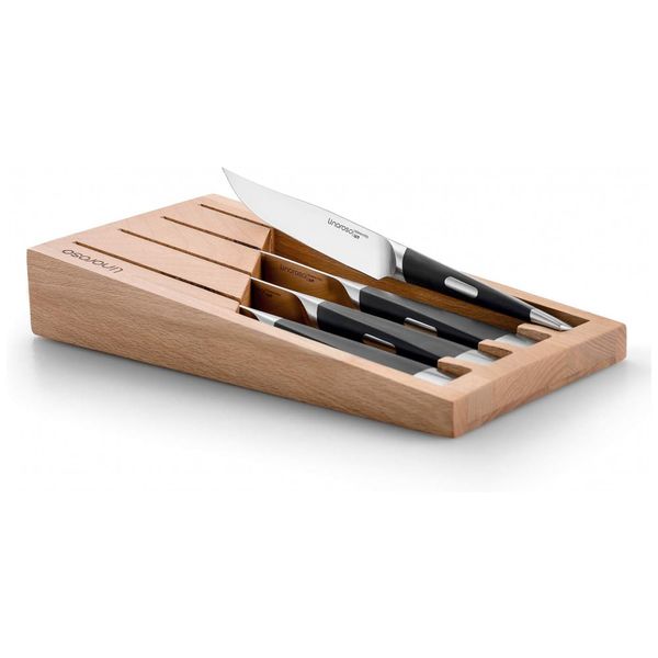 Faca para Bife Premium, 4 Peças, LINOROSO, Preto