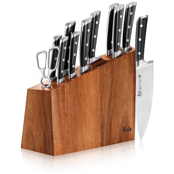Conjunto de Facas g S Series, Aço Inoxidável, 12 Peças, CANGSHAN 60140, Preto