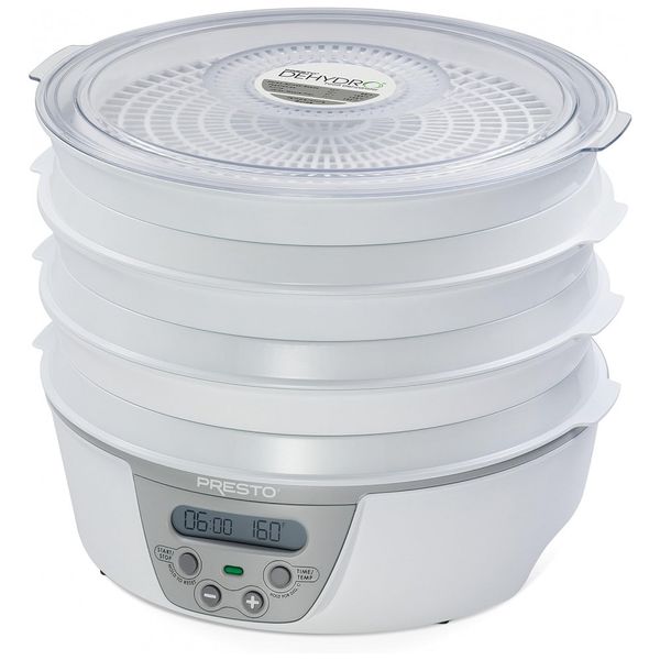 Desidratador elétrico digital de alimentos 0, PRESTO 6301, Branco