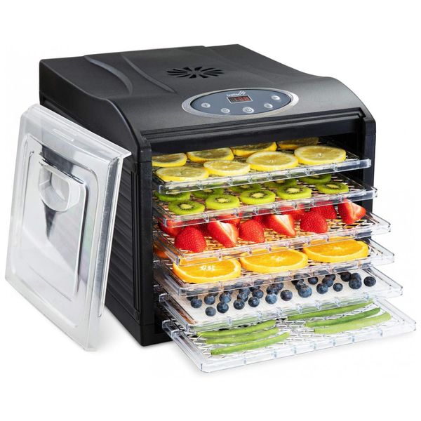 Desidratador de Alimentos, 6 Bandejas, Digital, 110v, IVATION IV FD60RB, Preto