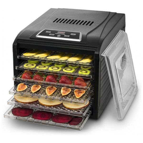 Desidratador de Alimentos GFD1650, Timer Digital, 6 Bandejas, 110v, GOURMIA GFD1650B, Preto