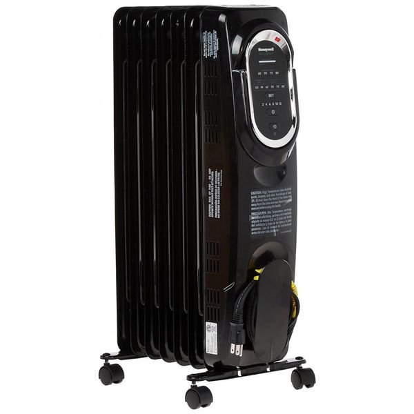 Aquecedor Elétrico a Óleo  110V 1500W, HONEYWELL EnergySmart, Preto