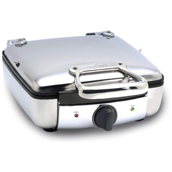 Máquina de Waffle, 4 Fatias, Aço Inoxidável, 110v, ALL CLAD 99010GT, Prateado