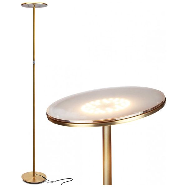 Luminária de Piso Contemporânea Regulável 2190 Lúmens Metal, BRIGHTECH SKY LED Torchiere Fl
