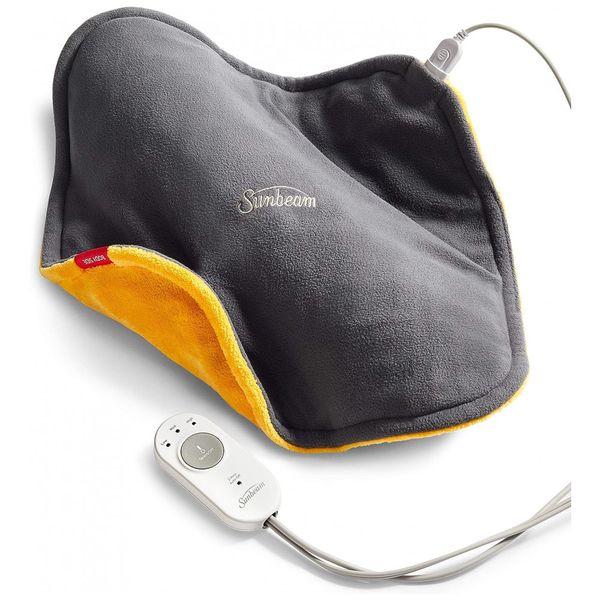 Almofada de Aquecimento Elétrica com 3 Níveis de Calor e Desligamento Automático, 110V, Sunbeam ConformHeat, Cinza