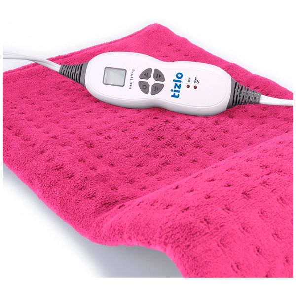 Almofada de Aquecimento para Alívio da Dor nas Costas com 3 Níveis de Calor, 110V, TIZLO, Rosa
