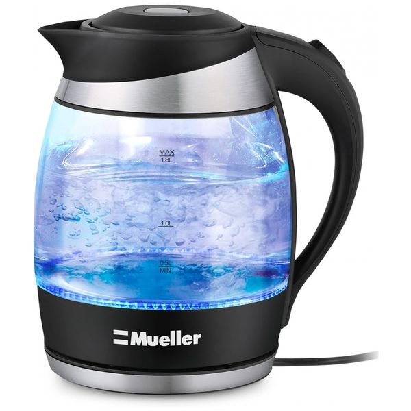 Premium Chaleira Elétrica 1.8L 1500W com Desligamento Automático, MUELLER AUSTRIA M99S, Preto