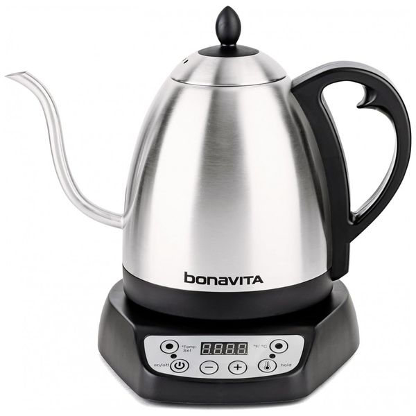 Chaleira Elétrica, 1L, Aço Inoxidável, Prateada, 110v, BONAVITA BV382510V, Prateado