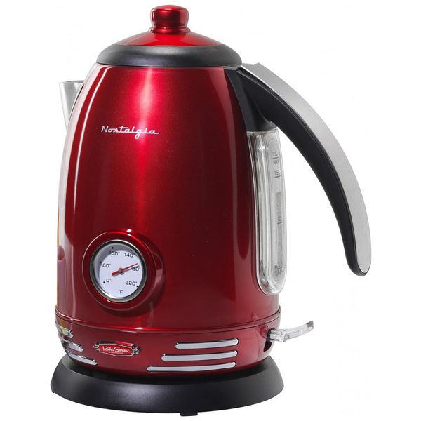 Chaleira Elétrica, Aço Inoxidável, 1,7L, 110v, NOSTALGIA RWK150, Vermelho