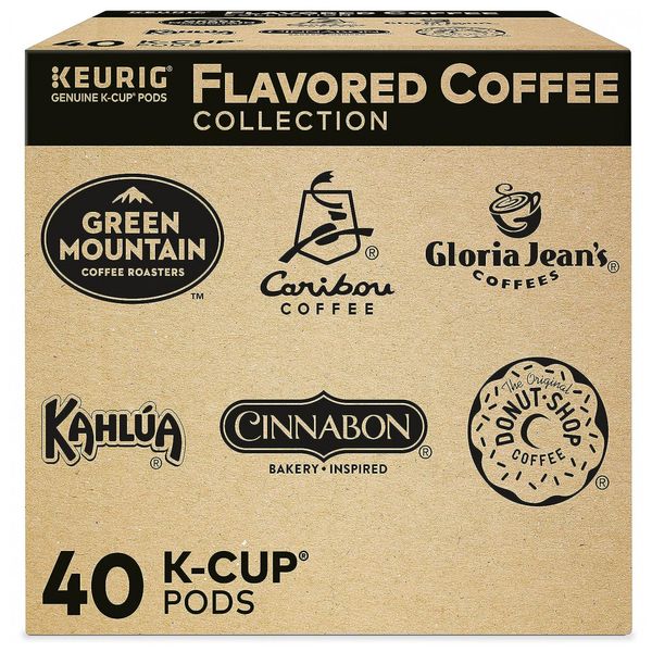 Keuring Kcup Seleção Aromatizada de K Cup da 40u, KEURIG 5000200999, Marrom