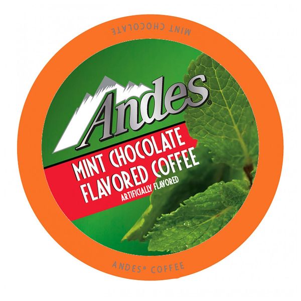 Cápsulas de café de chocolate e menta para cafeteiras Keurig, 40 unidades, ANDES TR AMC40, Marrom