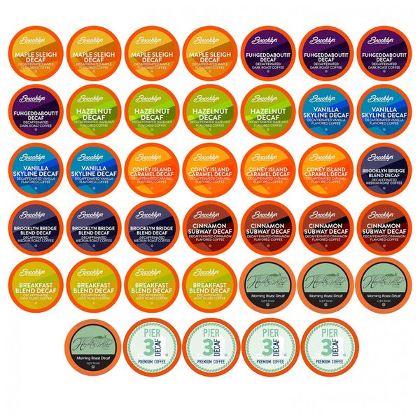 Cápsulas de Café Variedades Descafeinado 40u, Keuring Kcup, TWO RIVERS COFFEE TRC DS40, Marrom