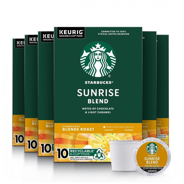 Cápsulas de Café deTorra Loira Sunrise Blend 60u, STARBUCKS, Marrom