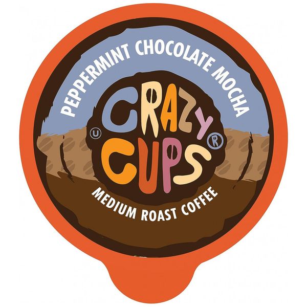 Cápsulas de Café sabor Mocha Chocomenta, Keurig K Cup, 22u, CRAZY CUPS 1631264, Marrom