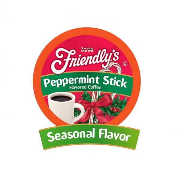Cápsulas de Café de Peppermint Stick, 40u, Keurig K Cup, FRIENDLYS FD PS40, Marrom