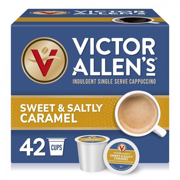 Keurig K Cup Cappuccino Salgado Kosher 24 unidades, VICTOR ALLEN, Marrom