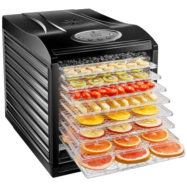 Desidratador de Alimentos 9s 480W, NEW HOUSE KITCHEN 9 Tray Dehydrator Machine,, Preto