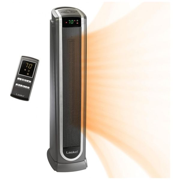 Aquecedor Elétrico Cerâmico com Controle Remoto e Termostato Ajustável, 1500W, 110v, LASKO 5572, Preto