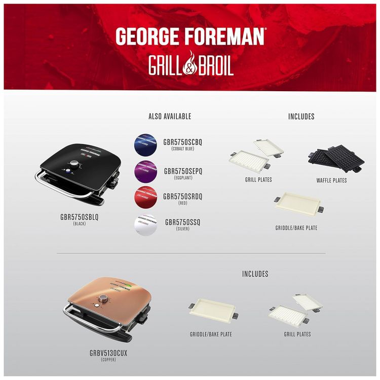 Grill-7em-1-Tam-Unico-110v-GEORGE-FOREMAN-GBR5750SBLQ-foto-1