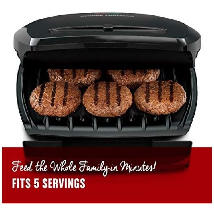 Grill-5-Porcoes-110v-GEORGE-FOREMAN-GR350VB-Preto-foto-4