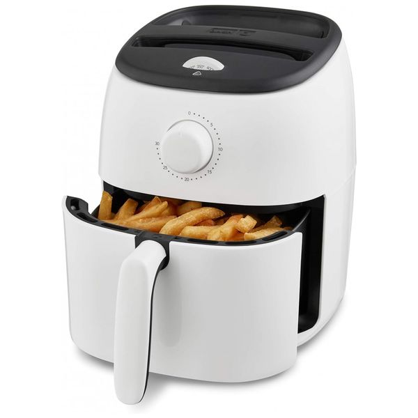 Air Fryer Forno, 2.5L Compacta e Analógica com Auto Shut Off, 1000W, 110V, DASH Tasti-Crisp, Branca