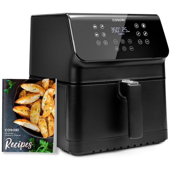 Air Fryer 12 em 1 com 5,5L de Capacidade e Painel de Controle Digital, 110V 1700W, COSORI, Preto
