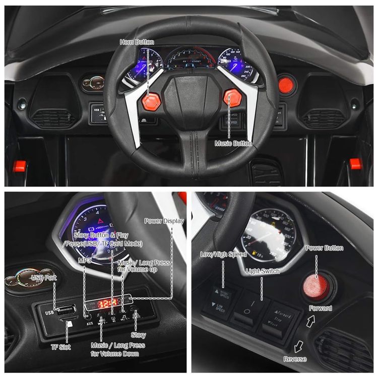 Ride-on-Car-veiculo-eletrico-alimentado-por-bateria-de-12V-foto-2