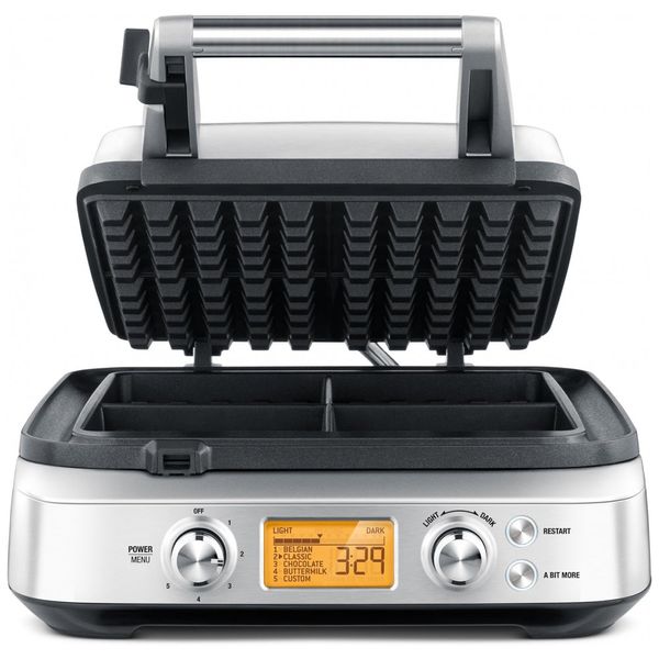 BWM640XL Máquina de Waffle 4 Fatias Aço Inoxidável, 110v, BREVILLE BREBWM640XL, Prateado