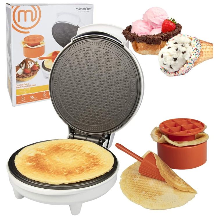 Maquina-de-Waffle-Cone-Sorvete-Inclui-Shaper-Roller-e-Bowl-foto-0
