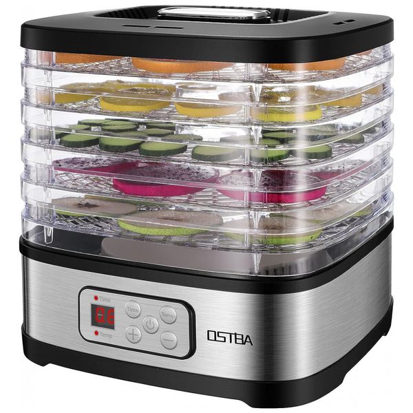 Desidratador de Alimentos, Controle de Temperatura, Display LED, Temporizador 72H, 240W, 110v, OSTBA, Prateado