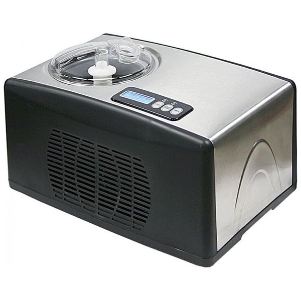 Sorveteira Elétrica 1,5 Litros Tigela Aço Inoxidável Função de Iogurte, 110v, WHYNTER ICM 15LS, Prateado
