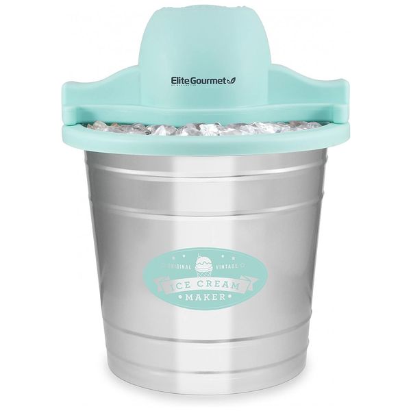 Sorveteira Elétrica Com Balde de Metal 1,5L, Az, 110v, MAXI MATIC EIM 308L, Prateado