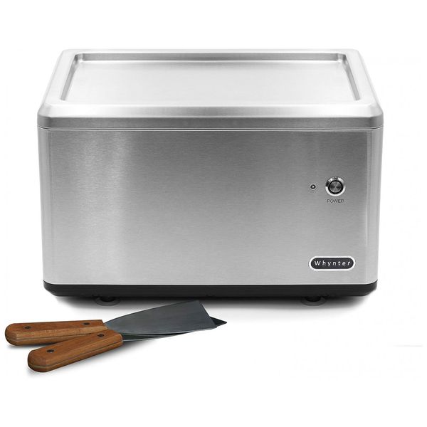 Sorveteira Elétrica Aço Inoxidável 0,5 Litros, 110v, WHYNTER ICR 300SS, Prateado