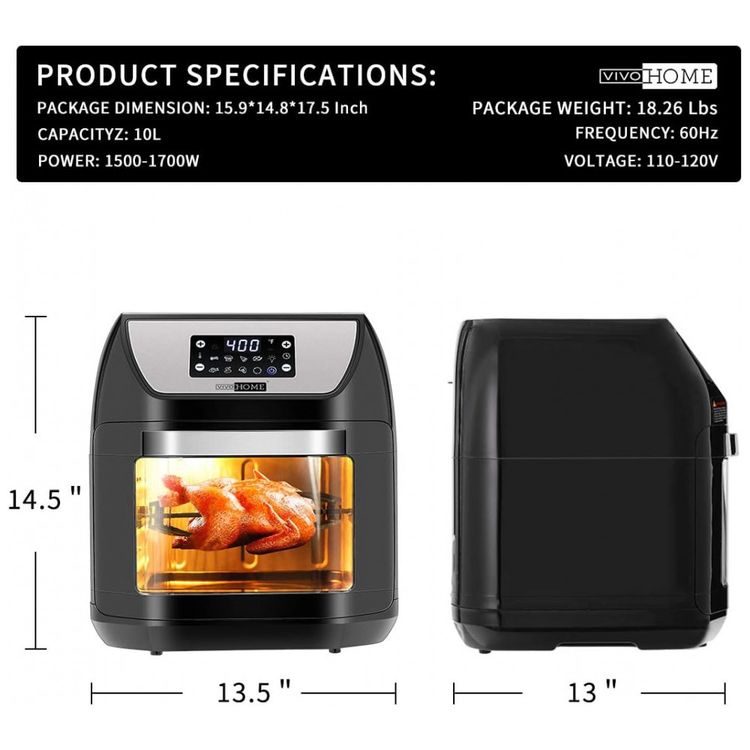 Forno-Multifuncional-10L-1700W--110v-VIVOHOME-7-em-1-foto-5