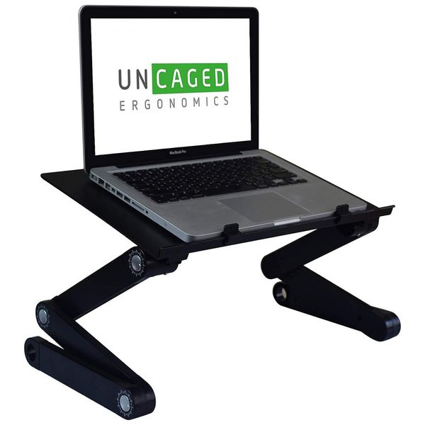 Suporte Ergonômico WorkEZ Ajustável Dobrável 28, 40Cm, UNCAGED ERGONOMICS WEPb, Preto