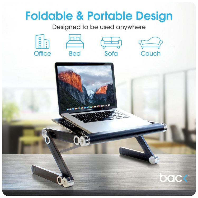 Posture-Notebook-Stand-Mesa-Bandeja-para-Cama-Aluminio-foto-2