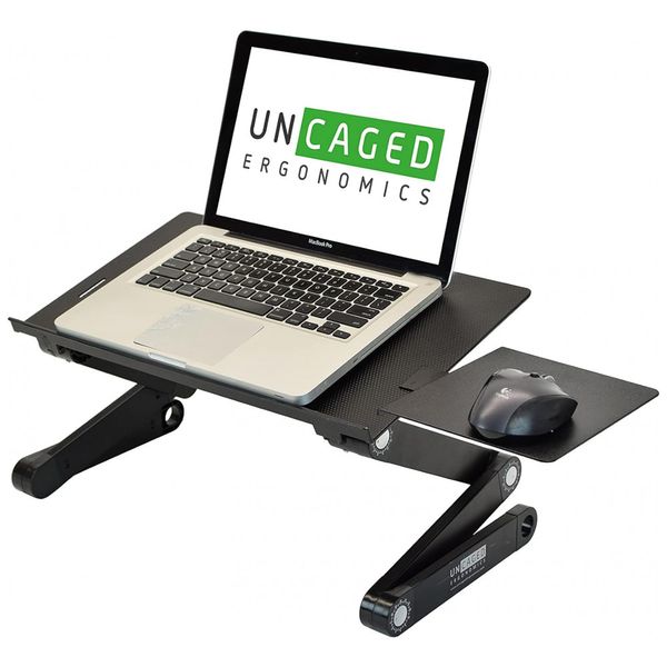 Suporte Ergonômico Laptop WorkEZ Ajustável Dobrável, UNCAGED ERGONOMICS WEBLS b, Preto
