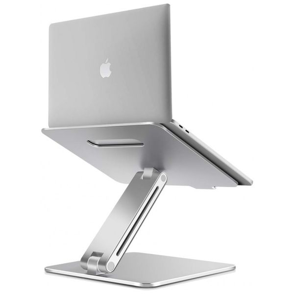 Suporte, Mesa Ergonômica para Laptop, Ajustável 25, B LAND, Prateado