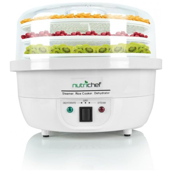 Desidratador de Alimentos 3 em 1, 650W 4 Bandejas, 110v, NUTRICHEF PKFDSRC10WT, Branco